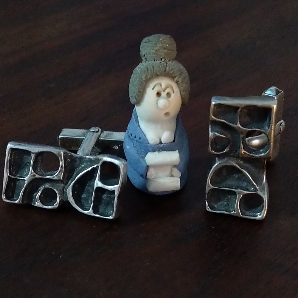 Vintage Brutalist Cufflinks
